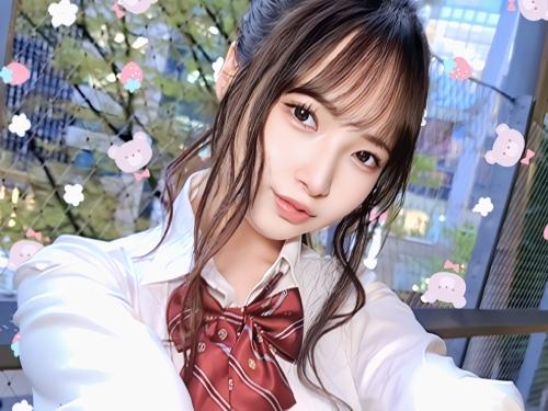 【素人】SNSでエロ投稿している学校終わり天然G乳おっぱいJKとホテルでベロチューしパンツずらせば毛無かったパイパン娘と