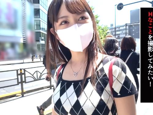 【素人】清楚ピュアに見えてがっつりエロ大好きJDお姉さんがマスクしたままフェラ手コキからの素顔を曝け出し立ちバックSEX