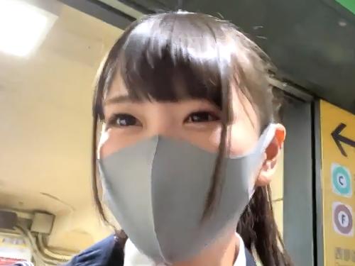 【素人ハメ撮り】おじさんとの誕生日デート記念に撮りたくて自撮り♡プレゼント貰い上機嫌の清楚系JK美少女がフェラ手コキる
