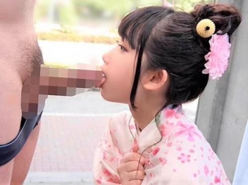 【素人ナンパ】「大きいからパクっとできるかなぁ？//」野球拳に挑戦した浴衣姿の美少女がデカチン男とセックス！