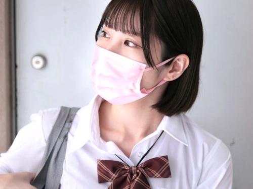 【パパ活JK】塩対応な生意気女子がマスク外さずフェラ手コキするので制服着衣のままデカチン美少女まんこにぶっ挿し円光SEX