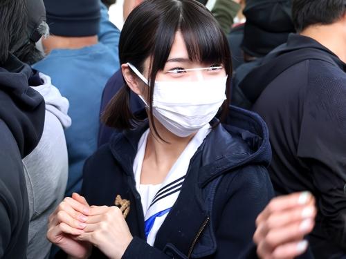 【痴漢レイプ】欲望のままミニスカJKに群がるゲス男達!力付くで押さえつけられた汚れなき美少女がワレメにねじ込まれ突ハメされる