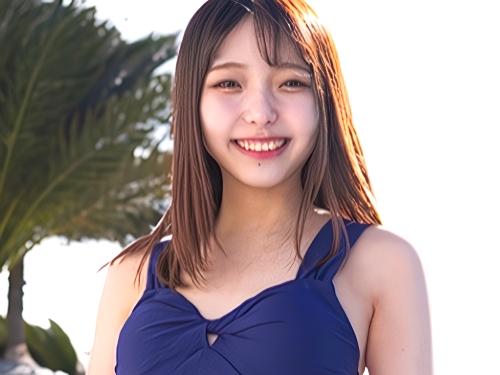 【素人ナンパ】今日は‥おっぱいをギュッてしてきました♡ギラギラ太陽が似合うEカップJD美少女が羞恥な水着ごし素股され興奮していく