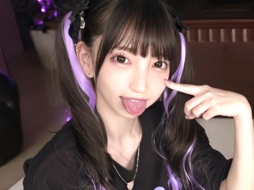 【素人】ゴシック服とミニマム鞄1つで家出中のスレンダー合法ロリ美少女が行きずり男の前で羞恥電マオナニーしたら顔射ぶっかけられた