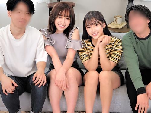 【素人ナンパ】彼氏公認スワッピングで他男に巨乳おっぱい揉まれ乳首責め舐められる美人お姉さんがイチモツ手コキしパイズリ