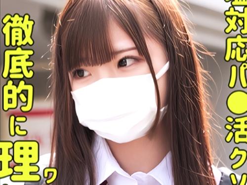 【パパ活】塩対応マスク美少女に興奮するおじさんがお金欲しい巨乳ロリJKに乳首責め乳首舐めしたりピンクパンツ脱がしクンニ
