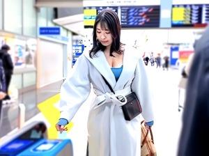 【人妻ハメ撮り】久しぶり~元気だった!?新幹線に乗って東京まで来た清楚系美人奥さんがムチムチHカップ巨尻ボディで不倫