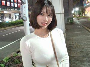 ＜素人ナンパ＞可愛い受付嬢♡爆乳デカ尻！Hカップおっぱい最高！エロい美人お姉さんがフェラ＆手マン潮吹き、背面騎乗位！
