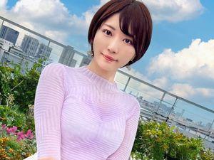 ＜素人＞美人妻！ショートカットが似合う可愛い奥さんがAV出演！手マン潮吹き＆他人棒をフェラして不倫セックスするエロ人妻！