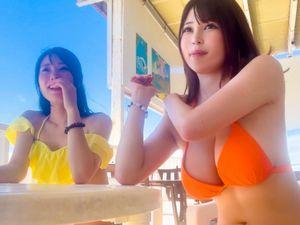＜素人ナンパ＞爆乳♡Jカップおっぱい！海でビキニのエロくて可愛いギャルGET！バイブ＆手マン潮吹き、フェラさせセックス！