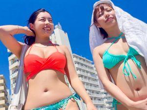 ＜激アツ美女＞海で素人ナンパ！顔立ちがくっきりした巨乳美人な水着ギャルとセックスしまくり！