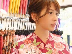 ＜素人＞可愛い！美巨乳おっぱい！着物が似合う清楚な美人お姉さんはエロかった！電マ片手にナースコスプレで着衣セックス！