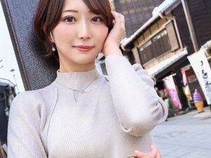 【素人】美人妻◆ショートカットの清楚なデカ尻の人妻がAV出演！綺麗な乳首をエロくいじられ他人棒をフェラ＆不倫セックス！
