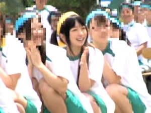 運動会でもりあがる中学校に親を偽って侵入してクソ美少女な女児にチカンして野外で欲望のまま犯したったｗ