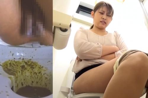 ＜盗撮＞普段は見れない美女の排便姿...トイレになってうんこに埋もれたい...
