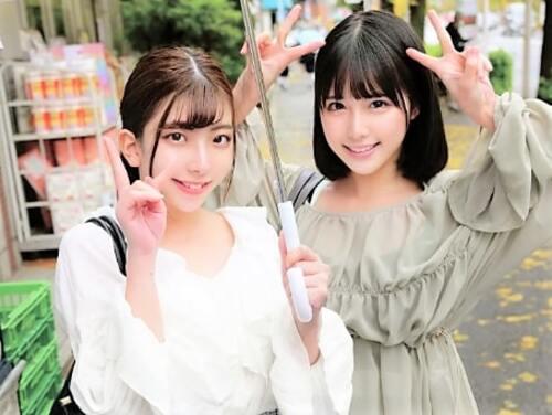 【口内射精】初めてで…ドキドキ♥　仲良しスレンダー美少女2人組がM男の自宅訪問!フェラ＆手コキで責めまくるミニスカ痴女