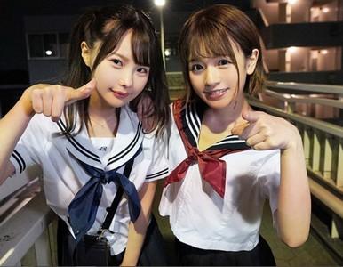 【痴女JKエロ動画】＜松本いちか＞＜永瀬ゆい＞「これからお前んﾄｺ行くｿﾞｯ!」痴女JK2人が男性宅へ侵入しヌキまくる！