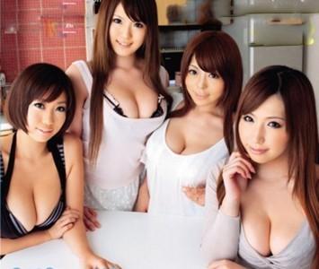 ※これ凄いです！【爆乳ハーレムエロ動画】現実した一夫多妻制度！爆乳ギャル4人が1本のチンポを取り合う争奪戦！マジエロい！