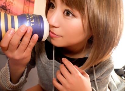 【素人ナンパエロ動画】小麦色の肌に青い下着がエロい可愛い巨乳ギャルをナンパし部屋に連れ込み痴女プレイ。自ら騎乗位挿入