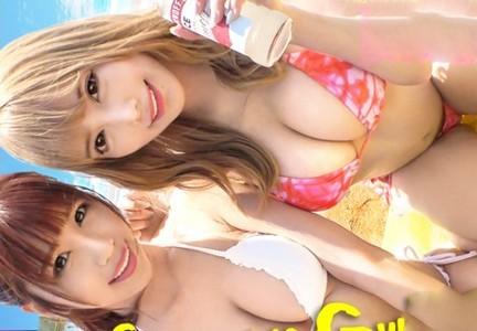 ※可愛すぎる！【巨乳ギャルエロ動画】湘南でナンパした可愛くダブルでＧカップの水着ギャル2人と男2人が部屋で最高の4P！