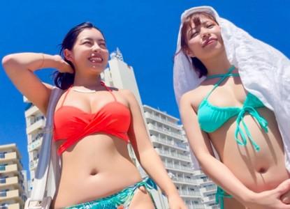 【素人ナンパエロ動画】「もっとシテｰｯ!!」真夏のビーチでナンパしたエロ巨乳水着ギャルをホテルに誘い勃起チンポを挿入