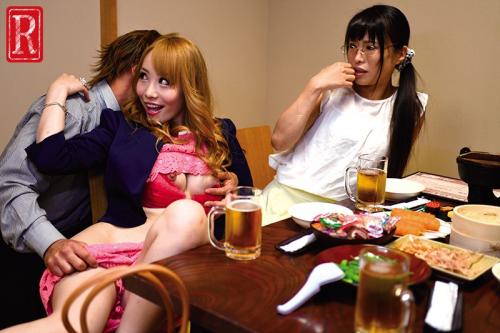 相席居酒屋で出会ったイケイケちゃんと堅物ちゃんペア！酒を飲ませまくり帰ろうとするガードの固い片割れが妨害する！