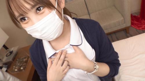 服脱ぐの？♡白衣を着た巨乳ナースを近くのホテルに連れ込んでセックス