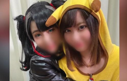 街で見つけたコスプレ二人組にお金を渡してホテルでお仕置き中出しセックス！ｗ汚いおっさんに種付けされて妊娠不可避ｗ