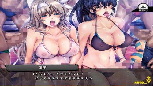 セクシーなお姉さんたちが海で男たちに囲まれて…