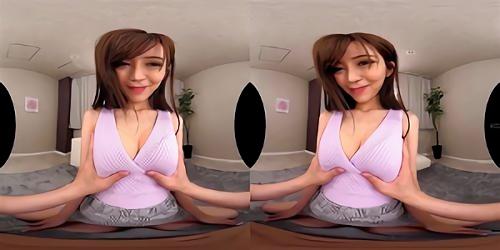 『ハイクオリティVR』覆いかぶさり密着正常位でいきり勃った肉棒ガン突き、カイカンに脚プルプル震える激ピス立ちバック、めちゃ顔近い抱きしめ騎乗位、見つめ合！