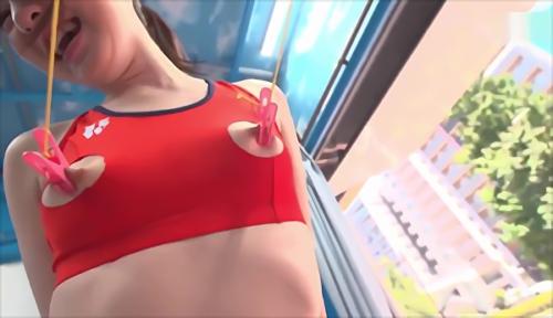 『フェラ』乳首が限界まで伸びる、運動選手魂に火がついて絶対に負けられない戦いに、乳首の感度があがって何度も乳首イキ、負けたら戦いで痛んだ乳首！