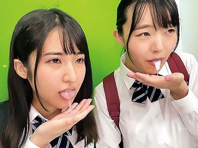 〖JK×ごっくん〗2人の無邪気な女子高生が生ハメで膣奥まで突かれ膣内射精で絶頂を迎える様子がエロすぎるｗｗｗ