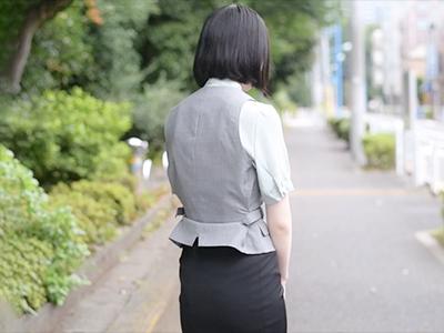 【素人×主観】犯されたがりの白肌受付嬢さん!!濡れマンコに勃起チンポ挿入して中出しセックスしたったｗｗｗ