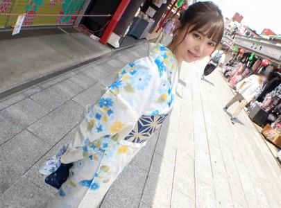 【浴衣美少女×ナンパ】浅草でみつけた浴衣美少女JDをナンパしたらむっつりスケベ!浴衣着衣で勃起チンポをキツマンに挿入!
