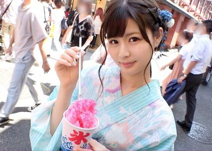 【浴衣×女教師】『この顔で女教師!』浴衣姿が可愛い女教師23歳をナンパしホテルで浴衣着衣のまま極太チンポをキツマンに挿入