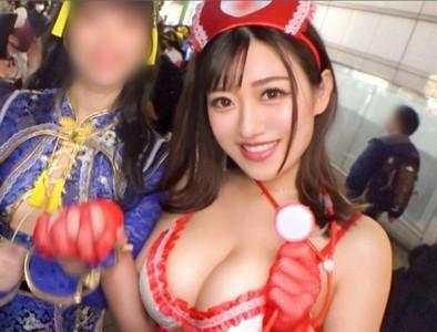 ※激シコ！【巨乳ギャル×ナンパ】ハロウィンの夜にエロコスをした巨乳ギャル2人をナンパし可愛い方のキツマンに勃起チンポ挿入