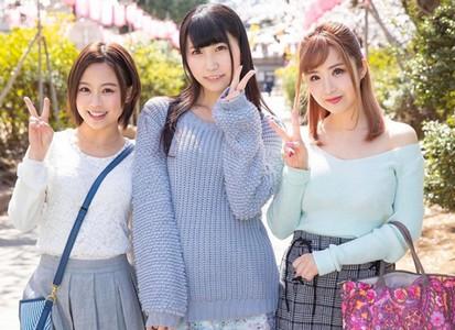 【ナンパ×ハーレム】「私にも挿れてよぉ♥」花見でほろ酔い気分の仲良し3人組がMM号で1本の勃起チンポを誘惑ハーレムプレイ