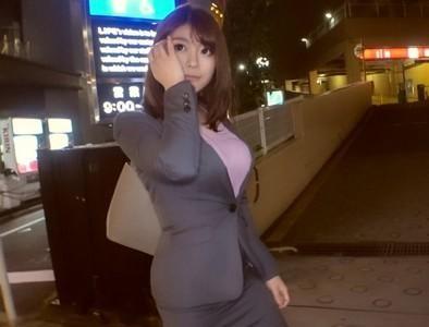 【巨乳OL×ナンパ】ベージュパンストがエロいむっちりスーツのFカップOLをナンパしホテルでキツマンに勃起チンポをねじ込む