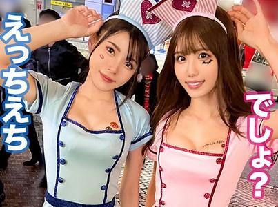 【ハーレム×乱交】「エッチなナースでーす♥」半端なく可愛いエロギャル2人がエロナースコスでハーレム乱交セックス!