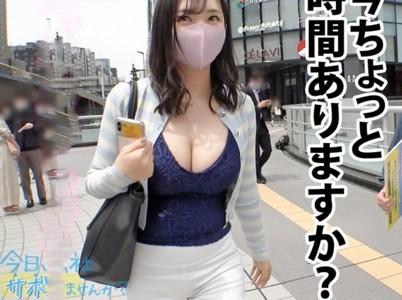 【素人×ナンパ】「本当にイッちゃうーｯ!」爆乳ぴちぴちパンツスタイルの美人OLをナンパしギンギンチンポをキツマンに挿入♡