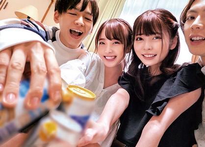 【女子大生×合コン】「エッチするしかないっしょ♥」美少女JD2人と宅飲みしエロトークから別室に分かれ極太チンポを挿入!