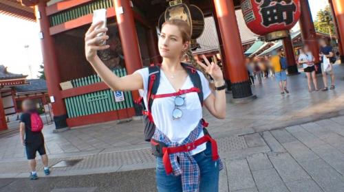 【ロシアン美女】浅草でナンパしたスレンダー美白ロシア人をホテルに誘いロシアンおマンコにジャパニーズペニスをぶち込む!