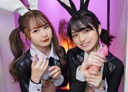 【コスプレ風俗】「いっぱい出してくださいねｯ♥」可愛さSSS級のギャル2人がエロコスでハーレム中出しプレイ♥