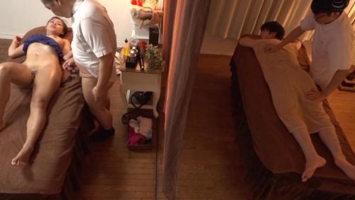 隣で旦那が寝てるのに、カーテン越しに寝取られるヌルテカボインっ！！猥褻オイルマッサージで硬チンほしがる完墜ちミセス達の我慢アクメ！！