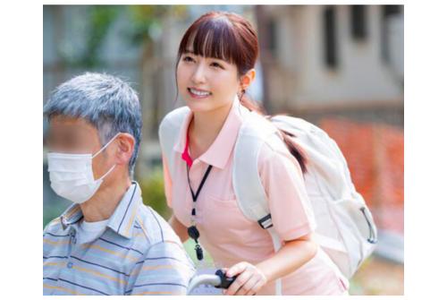 《矢埜愛茉》『もうダメですぅぅううッ‥』訪問介護先の中年独身息子のチンポでアソコを湿らす笑顔が可愛い介護士さん！