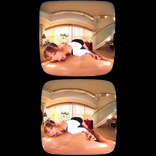 現実の方がリアルかもしれないVRセックスを体験できる、エステティシャンのゆうちゃんは、胸の谷間とパンツが丸見えの状態でマッサージをしてくれる！