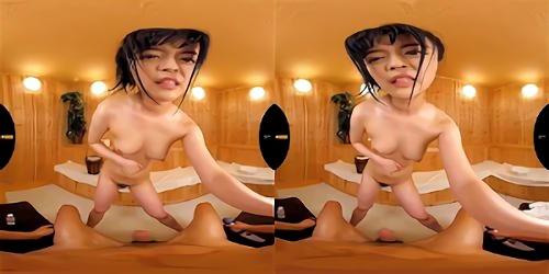 可愛いだけじゃない・・汗は安心して愛液を溢れさせるVR、サウナへの情熱を語る彼女は、発汗作用のあるオイルを浴びると汗が止まらなくなり勃起してしまう！