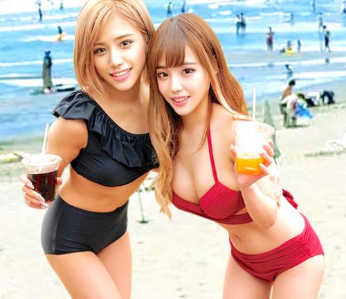 【素人】『童貞くん…おちんちんナマで挿れたいの？』湘南水着ギャルのパイパンにヌルりとナマ挿入で中出しSEX❤︎