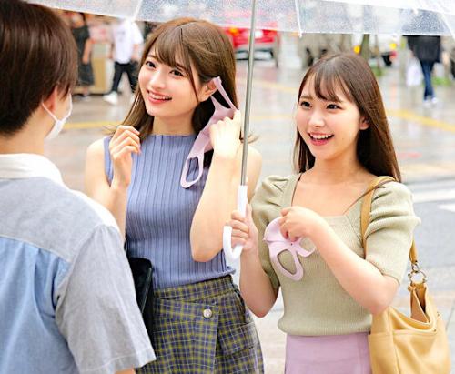 【素人ナンパ】『ちょっと…お時間ありますか？』超美少女2人組が逆ナン3Pで童貞チンポにハーレム筆下ろし中出しSEX！