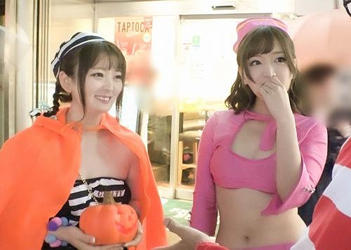 【仮装・ナンパ】待ちに待ったハロウインの時期だ～！よりどりお姉ちゃん達が小股開いてナンパ待ちしている夜が来た～♡